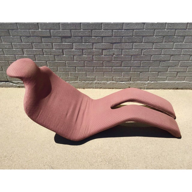 1960s Olivier Mourgue Bouloum Fiberglass and Fabric Lounge Chair For Sale - Image 5 of 13