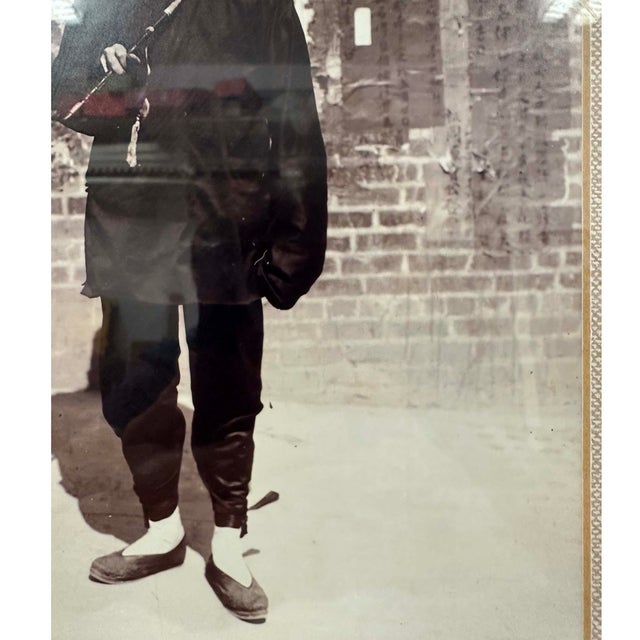 Black Framed Vintage Black-and-White Photograph of Chinese Professor For Sale - Image 8 of 11