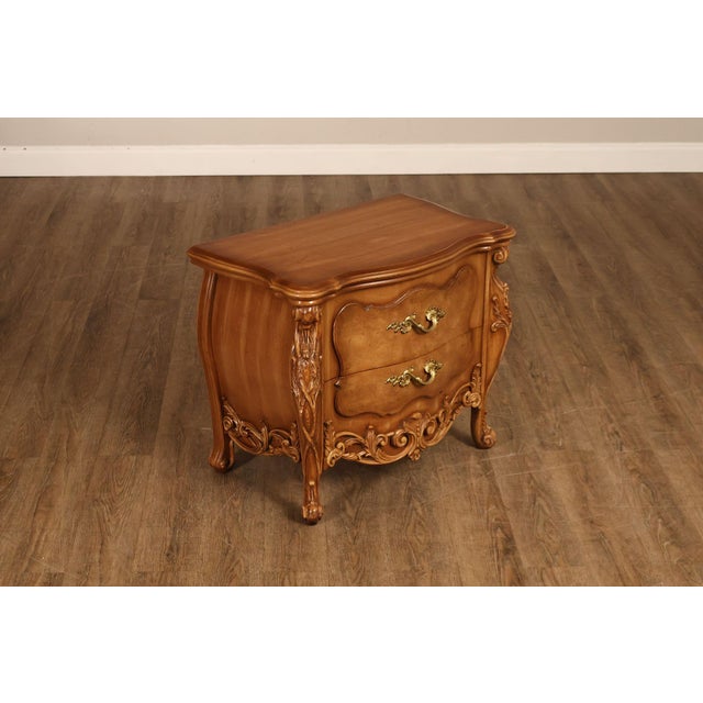 Rococo Italian Rococo Style Pair of Bombe Chest Nightstands For Sale - Image 3 of 18