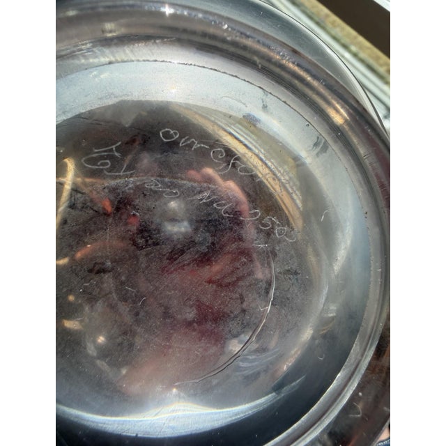 1980s Orrefors Expo Swedish Art Glass Vase 21 Inch Signed Nu 2503 Heavy Crystal For Sale In Los Angeles - Image 6 of 7