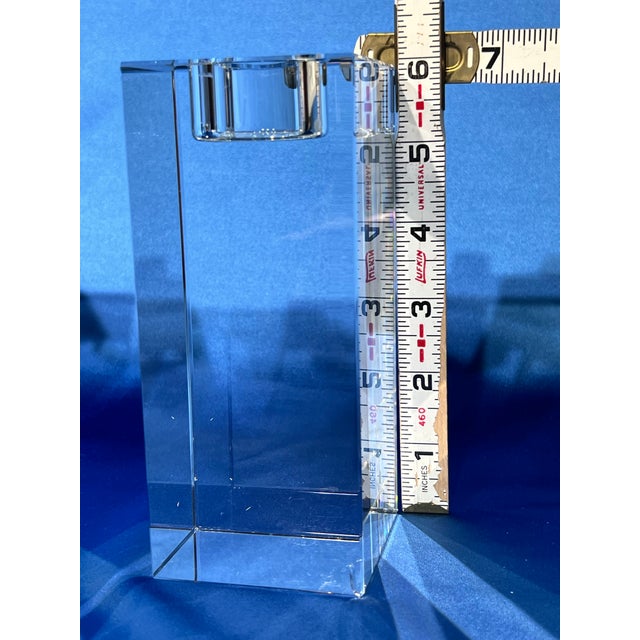 Transparent Modern Crystal Candle Holders Set of 3 Bombay Company For Sale - Image 8 of 8
