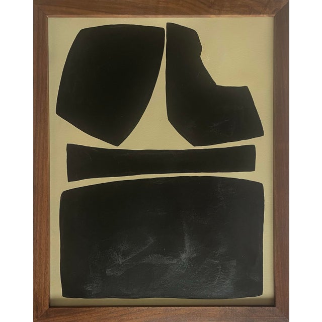 "Elementi" Contemporary Abstract Set of Four Minimalist Paintings on Cotton Paper by Artist r.k. Red For Sale In San Francisco - Image 6 of 8