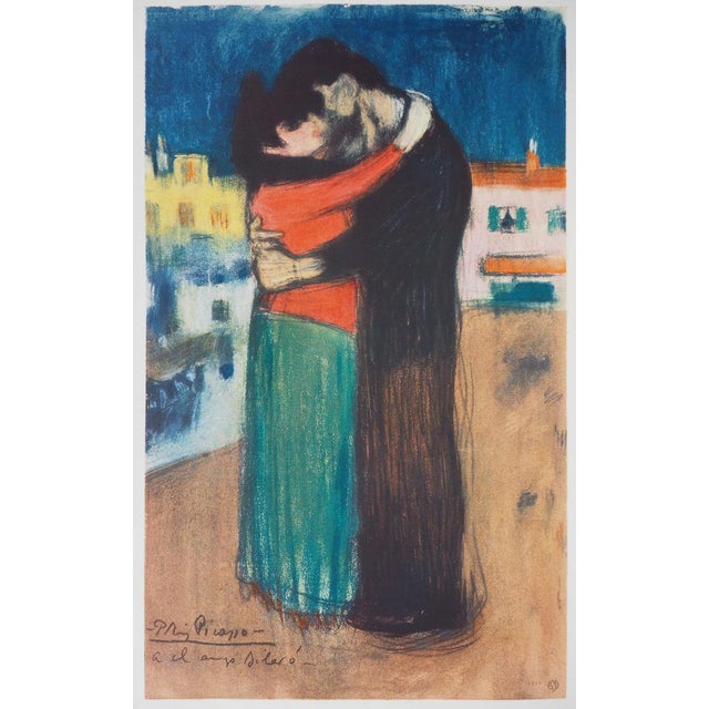 Pablo Picasso (1881-1973) (after) Tribute to Toulouse-Lautrec: Couple in love Lithography enhanced with stencil (Jacomet...