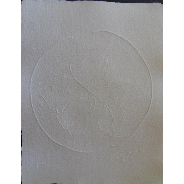 Jean Cocteau, Visage d'Ange à l'étoile, Etching For Sale