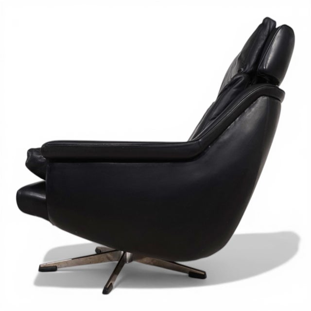 ESA 802 Lounge Chair in Black Leather by Werner Langenfeld, 1970 For Sale - Image 10 of 18