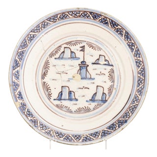 17th Century Earthenware Plate For Sale