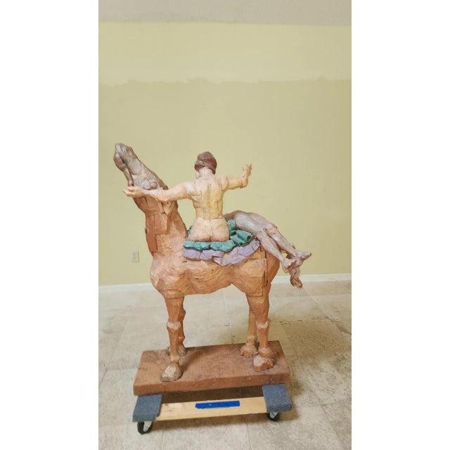 1980s Peter Leventhal Horse With Nude Riders Large Art Sculpture Over 4 Feet Tall! For Sale - Image 5 of 13