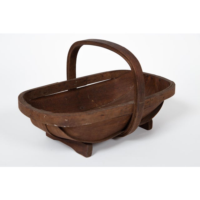 Vintage English Garden Trug Basket, circa 1930's. Traditional Sussex oblong shape, bentwood construction. Drugs were...
