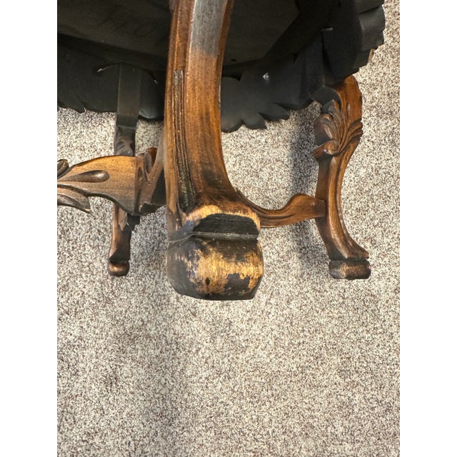 Antique French Renaissance Style Wood & Glass Top Tray Coffee Table With Carved Cherubs For Sale - Image 11 of 17