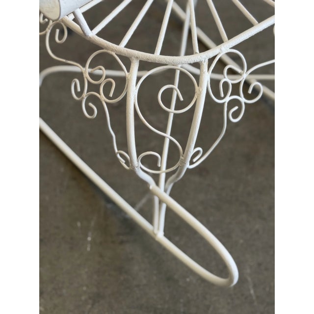 1970s Salterini Style Iron Peacock Rocking Chair For Sale - Image 9 of 18