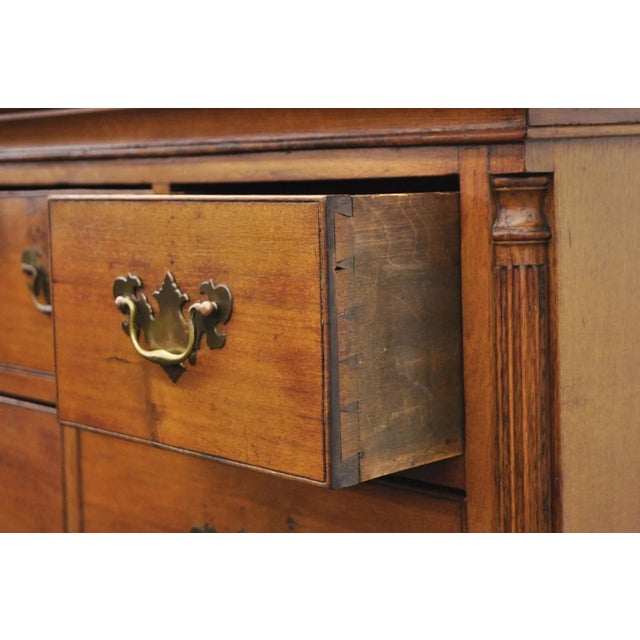 Antique 18th Century Georgian Mahogany Highboy Tall Chest 9 Drawer Dresser For Sale - Image 4 of 12