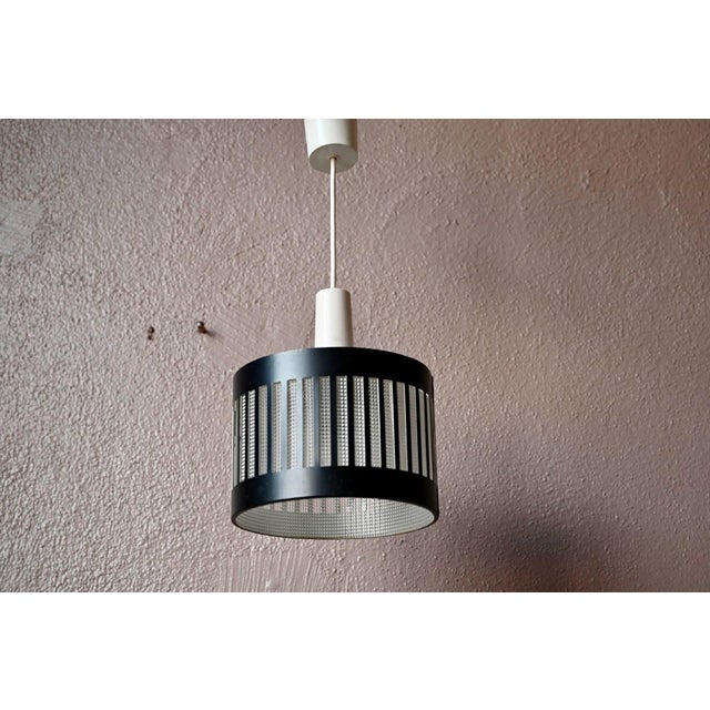 Black Mid-Century Modern French Pendant Lamp, 1950s For Sale - Image 8 of 11