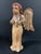 Vintage Hand Carved Wooden Standing Angel Paying Violin Instrument Sculpture For Sale - Image 4 of 10