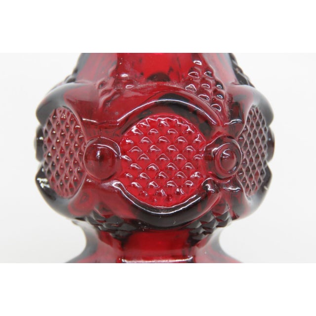 Glass Avon 1876 Cape Cod Collection Ruby Red Glass Salt or Pepper Shaker Single For Sale - Image 7 of 9