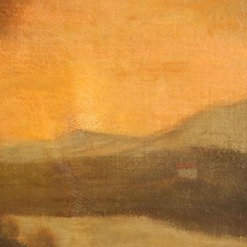 Landscape with Figures and Architecture, Oil on Canvas, Framed For Sale - Image 6 of 12