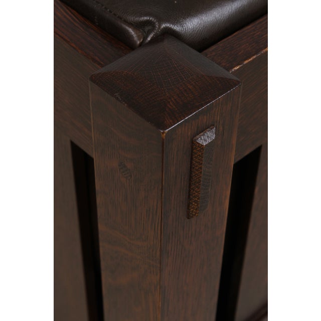 Stickley Mission Oak Settee Sofa For Sale - Image 13 of 18