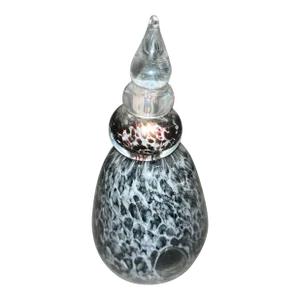 1980s Handblown Decorative Glass Bottle Glass Stopper