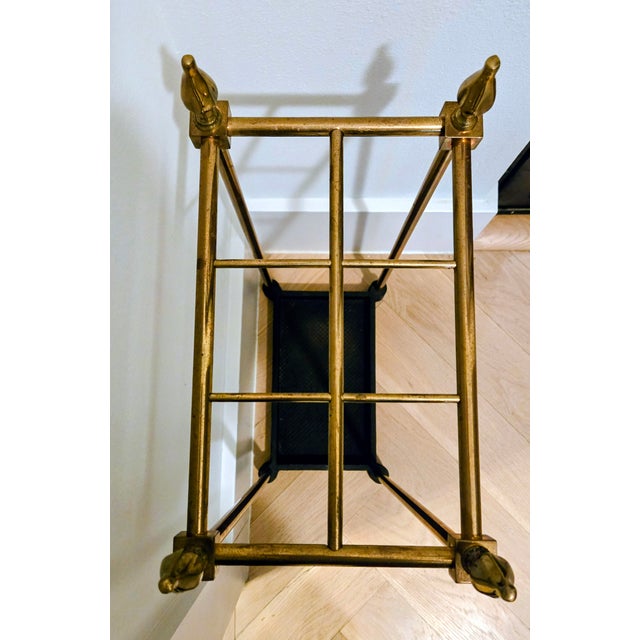 Vintage Brass & Cast Iron Umbrella/Stick Stand With Finials For Sale - Image 4 of 6