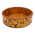 Vintage Burnt Bamboo Basket With Woven Rattan Base – Boho / Organic Modern / Tropical For Sale