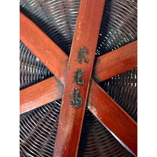 Large Rare Japanese Bamboo Flower Basket Hahakago by Tokosai For Sale - Image 15 of 18