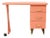 Vintage Peach Single Pedestal Desk For Sale