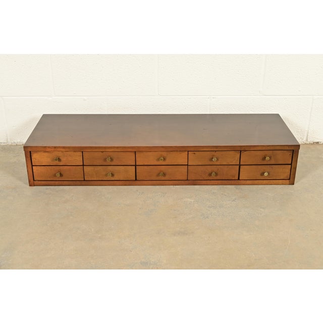 A gorgeous Mid-Century Modern ten-drawer jewelry chest By Paul McCobb for Winchendon Furniture, "Planner Group" USA, 1950s...