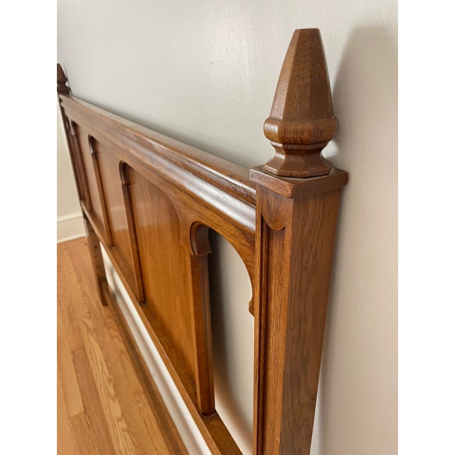 Mid 20th Century Hollywood Regency Pecan Queen Headboard Chairish