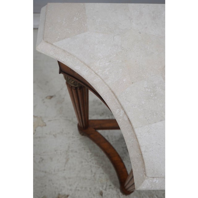 2010s Maitland Smith Regency Style Marble Top Console Table For Sale - Image 5 of 17