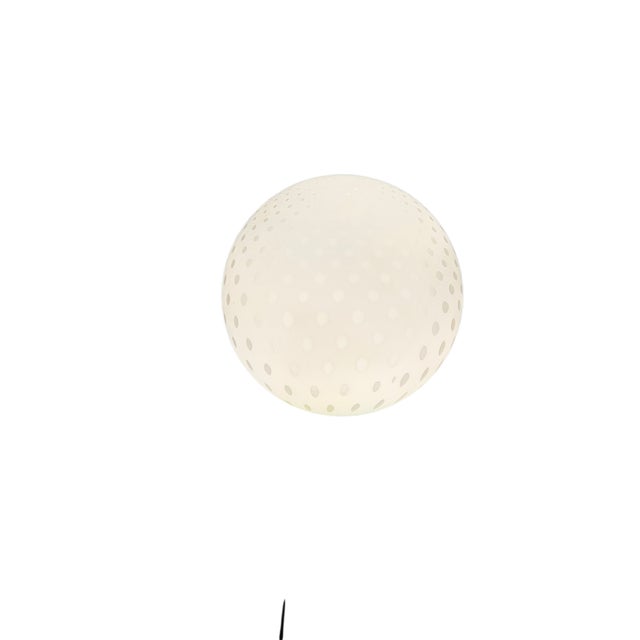 1990s Vintage Post Modern Abstract Sphere Floor Light Glass Orb Polka Dots For Sale - Image 5 of 14