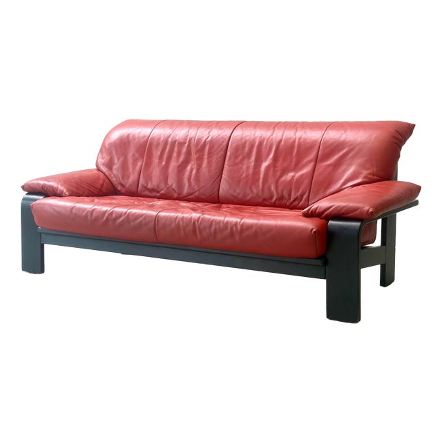 Vintage Leather Sofa from Ligne Roset, 1980s For Sale