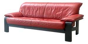 Vintage Leather Sofa from Ligne Roset, 1980s
