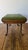 19th Century Antique Cobblers Stool-Carved-Egg and -Dart Trim, Green Leather and Iron Legs. For Sale - Image 11 of 12