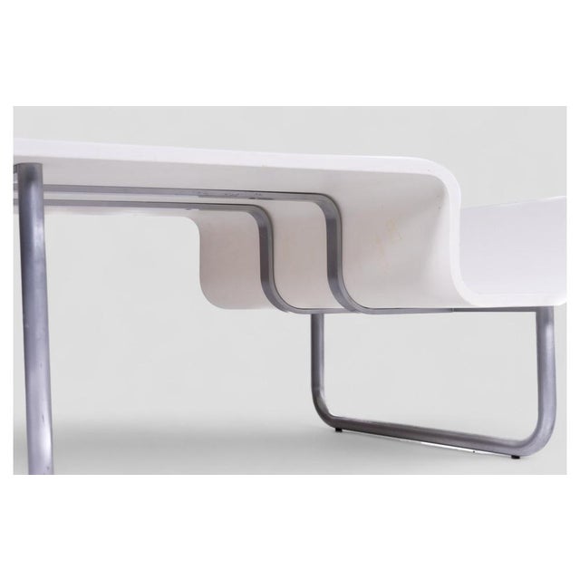 Modern Think Design White Coffee Table For Sale - Image 6 of 7
