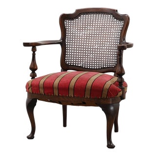 Louis XV Style Oak and Cane Armchair, France, 1890 For Sale