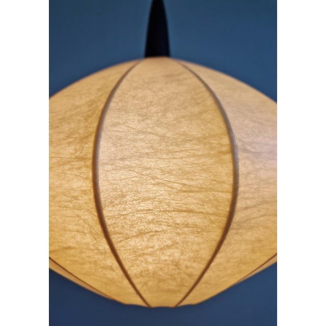 Black Vintage Cocoon Pendant Light, 1960 For Sale - Image 8 of 18
