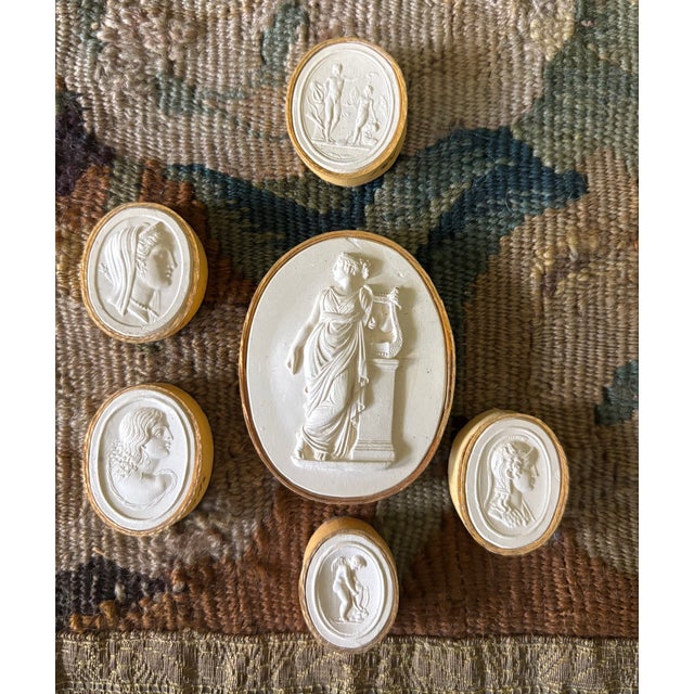 Collection of 6 early 19th century Italian Grand Tour plaster intaglio impressions This is group #10 of other intaglios I...