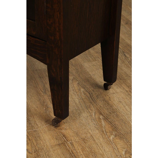 Limbert Antique Mission Oak Arts & Crafts Glass Door Bookcase For Sale - Image 15 of 18