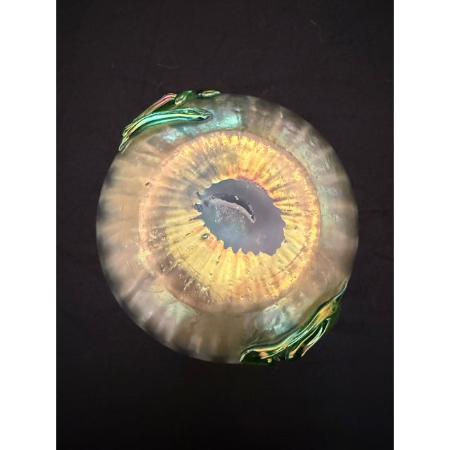 Kralik Glassworks Kralik Art Nouveau Iridescent Glass Vase | Bohemian, C. Early 1900s For Sale - Image 4 of 5