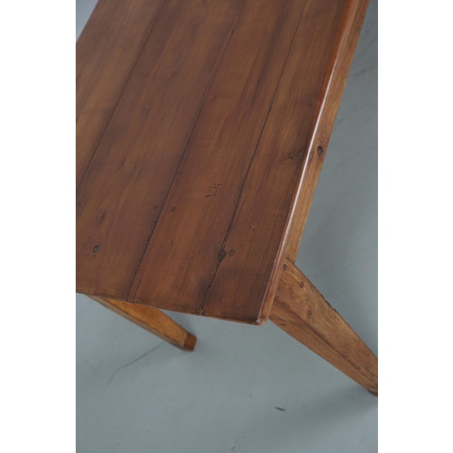 20th Century Rustic Farmhouse French Fruitwood Dining Table, 1890s For Sale - Image 15 of 17