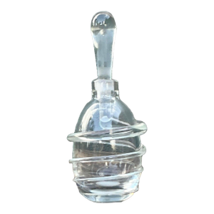Vintage Boho Original Art Glass Bottle With Stopper