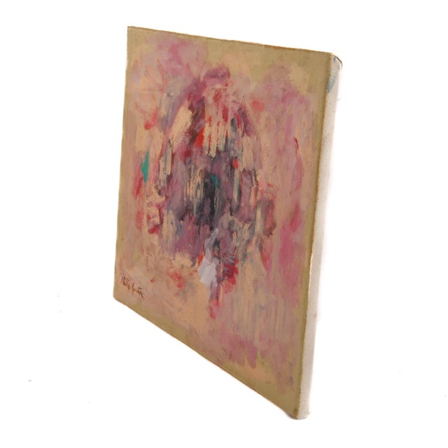 Signed Oil on Canvas Abstract Hue Painting After Philip Guston For Sale - Image 4 of 5
