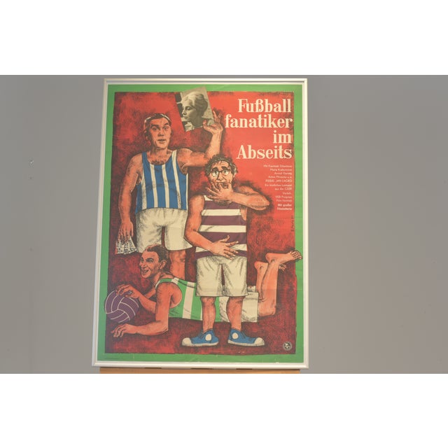 Movie Poster, Football Fanatics Off Side, R. Paris 1961 for VEB Progress Film For Sale - Image 4 of 6