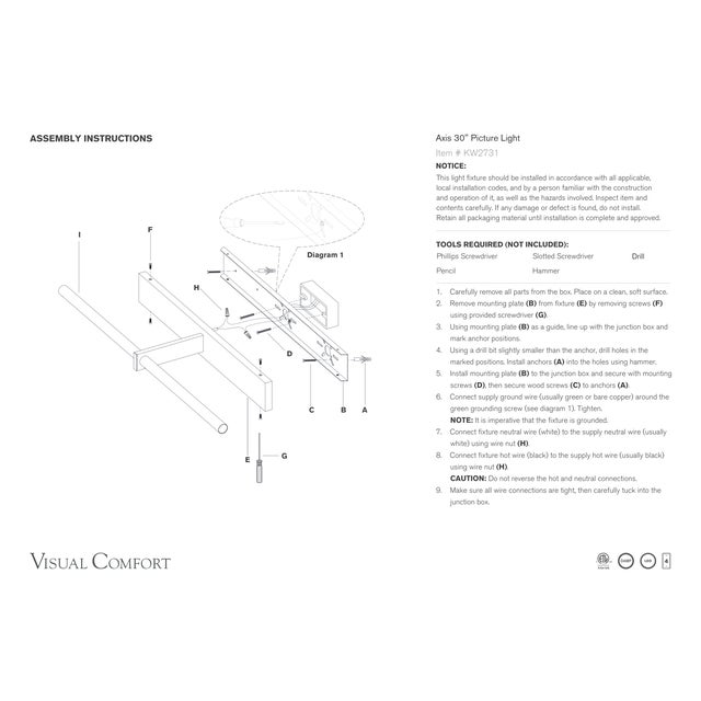 Modern Kelly Wearstler for Visual Comfort Signature Axis 30" Picture Light in Bronze For Sale - Image 3 of 4