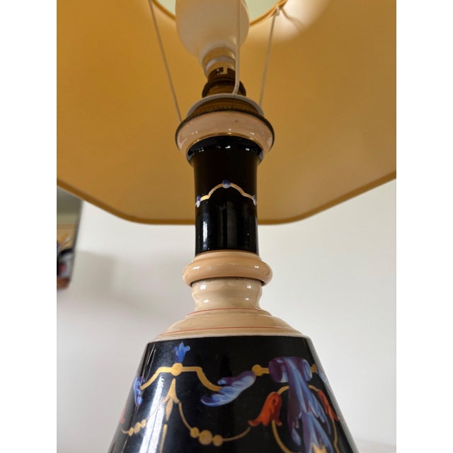 Art Deco Table Lamp in Glazed and Gilded Porcelain, 1920s For Sale - Image 9 of 10