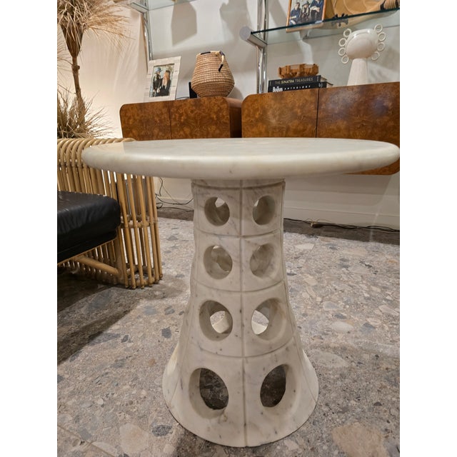Contemporary Marble Side Table Attributed to Global Views For Sale - Image 12 of 12