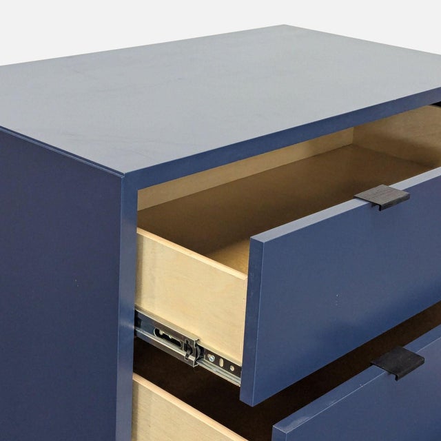 Wood Room & Board Copenhagen Modern Blue 5-Drawer Dresser For Sale - Image 7 of 10