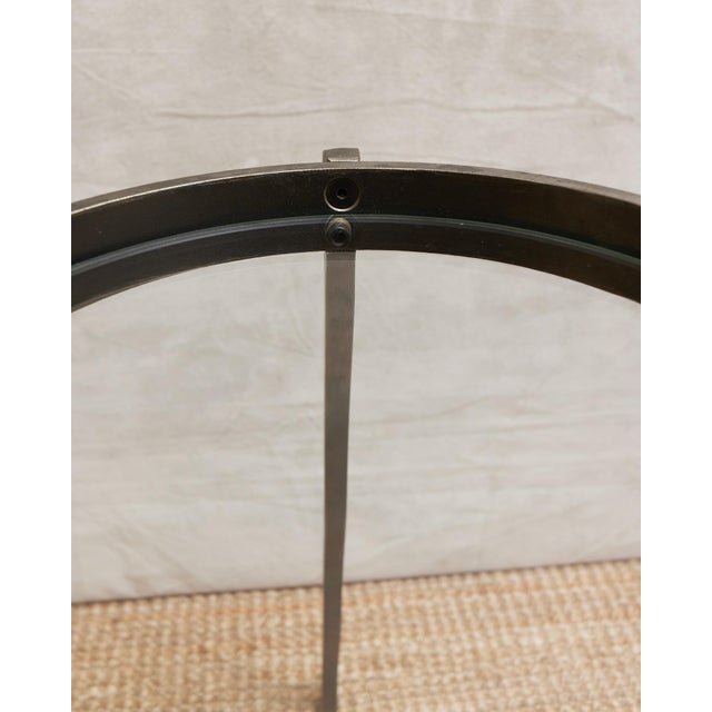 1980s Will Stone Wavy Squiggle Metal Side Table For Sale - Image 12 of 16