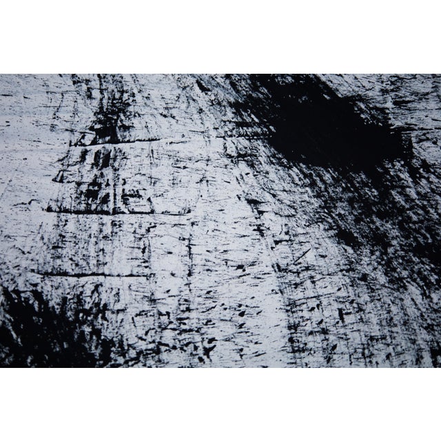 Large Abstract Painting "Movement in Black and White 1" by Simon Findlay For Sale - Image 6 of 13