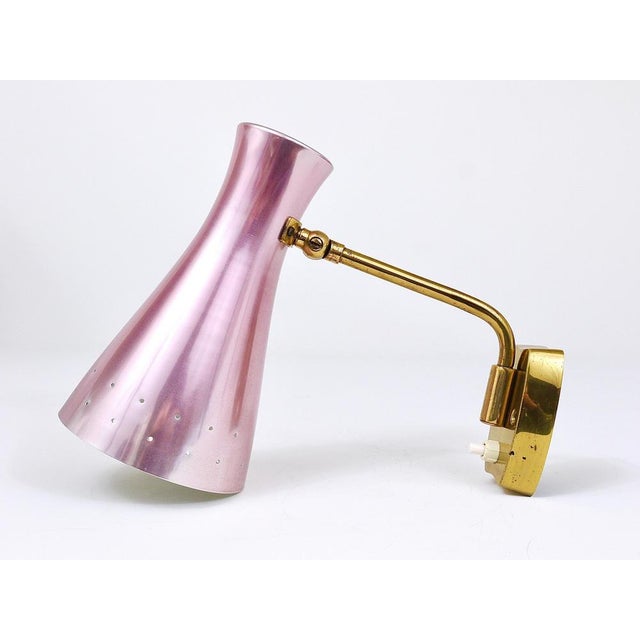 Articulating Conical Brass Sconces in the Style of Stilnovo, Italy, 1950s, Set of 2 For Sale - Image 17 of 18