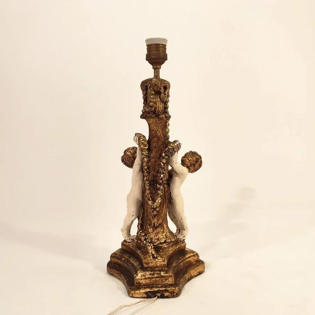 Spanish Baroque Table Lamp, 1950s For Sale - Image 4 of 11